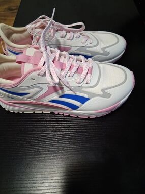Reebok White Pink Blue Women's Sneakers